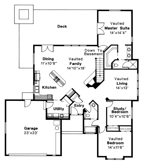 Country Ranch Level One of Plan 69195