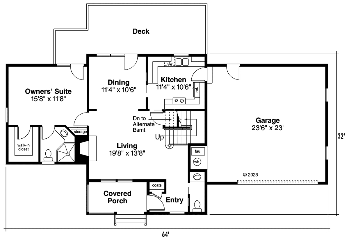 Country Farmhouse Level One of Plan 69212