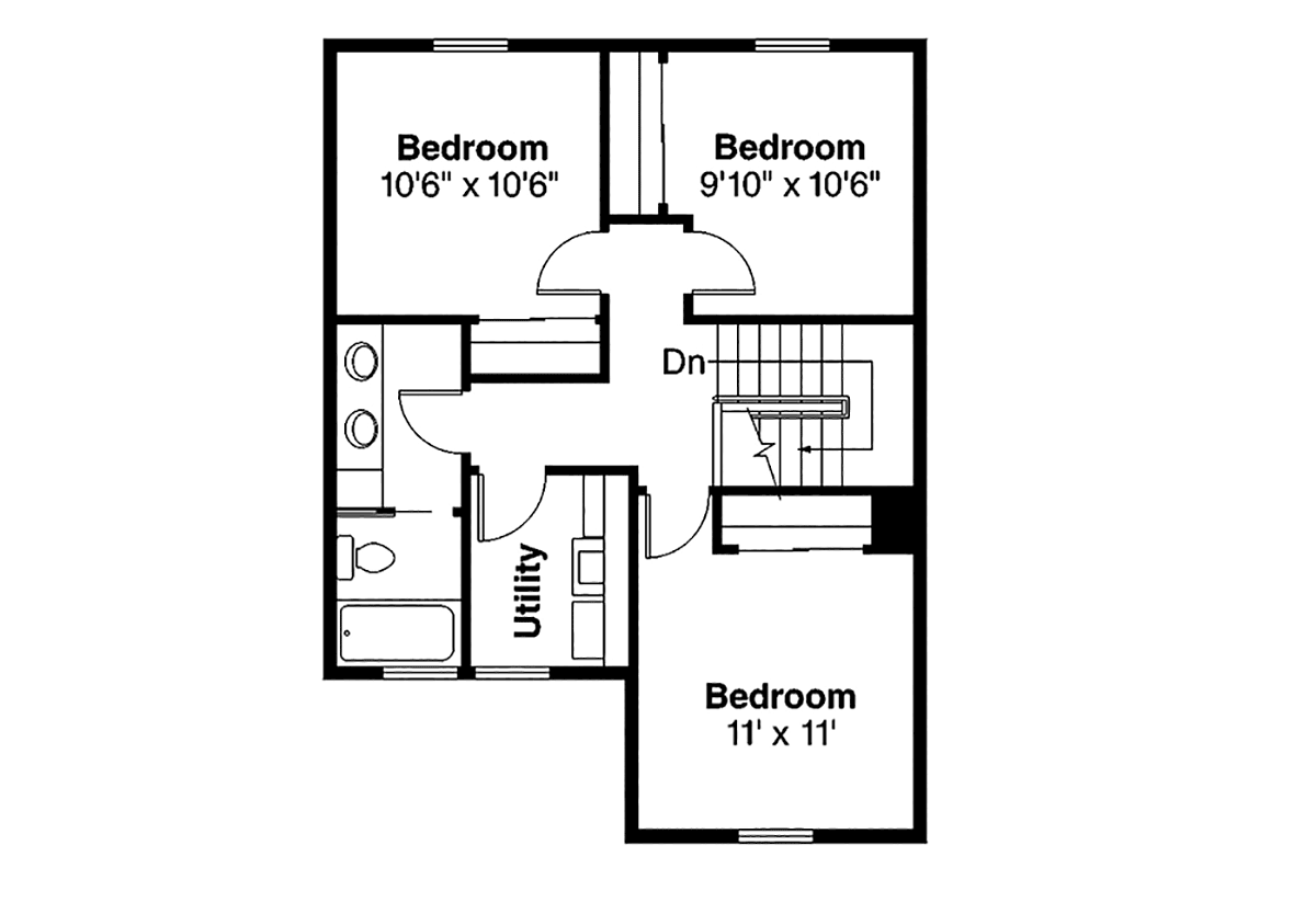 Country Farmhouse Level Two of Plan 69212