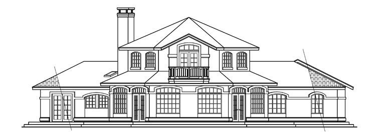 Mediterranean Rear Elevation of Plan 69226