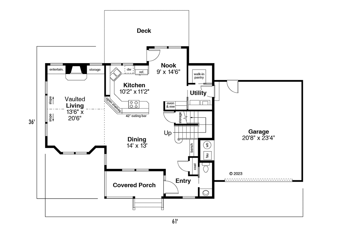 Country Farmhouse Level One of Plan 69227