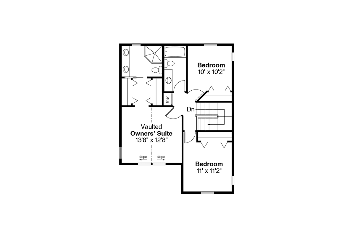 Country Farmhouse Level Two of Plan 69227