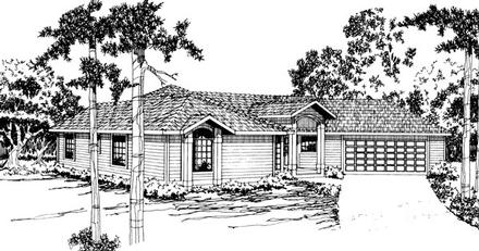 One-Story Ranch Elevation of Plan 69228