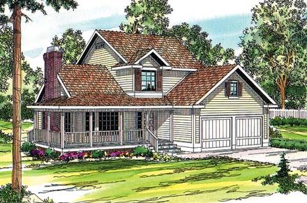 Country Farmhouse Elevation of Plan 69240