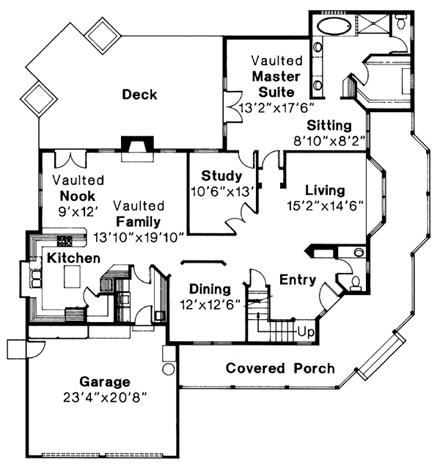 House Plan 69242 First Level Plan