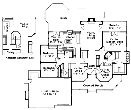 House Plan 69245 First Level Plan