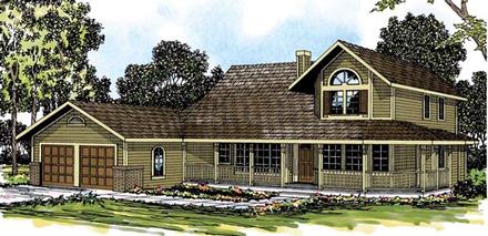 Cottage Country Traditional Victorian Elevation of Plan 69253