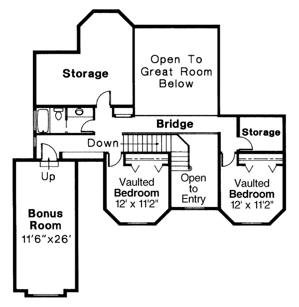 Country Farmhouse Level Two of Plan 69259