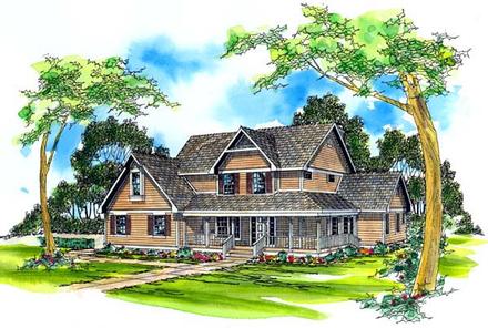 Cottage Country Traditional Elevation of Plan 69265
