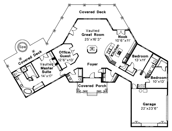 One-Story Traditional Level One of Plan 69267