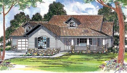 Bungalow Country Elevation of Plan 69268