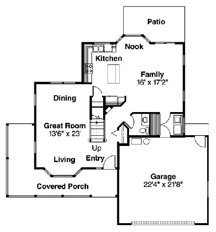 House Plan 69269 First Level Plan