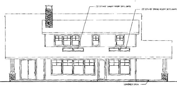 Country Rear Elevation of Plan 69282