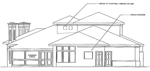 Contemporary Rear Elevation of Plan 69285