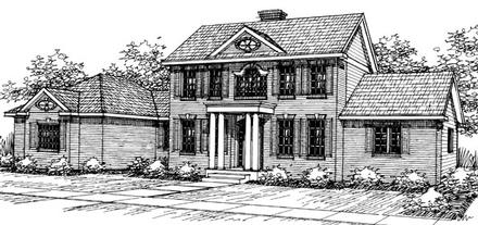Colonial Elevation of Plan 69287