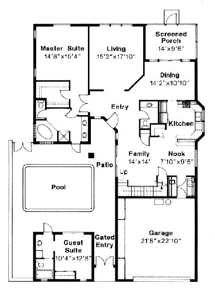 House Plan 69315 First Level Plan