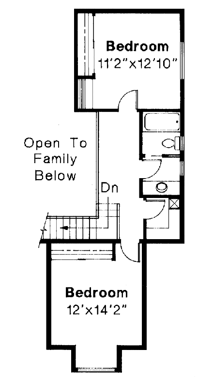 House Plan 69315 Second Level Plan
