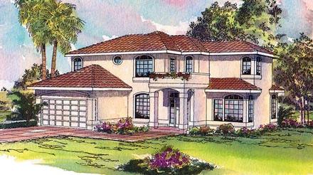 Florida Mediterranean Southwest Elevation of Plan 69327