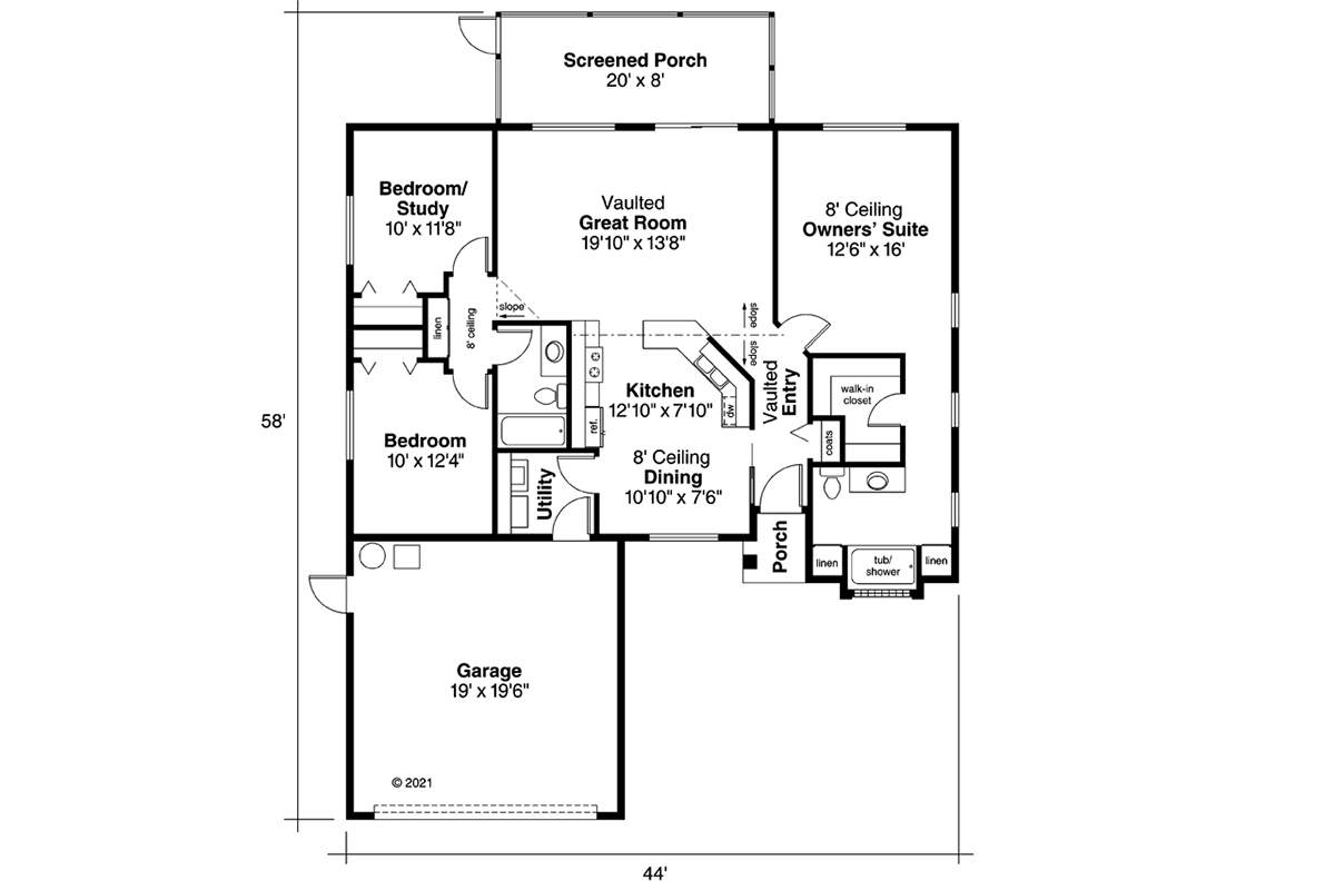 Florida One-Story Ranch Level One of Plan 69333