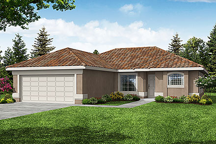 Florida One-Story Ranch Elevation of Plan 69333