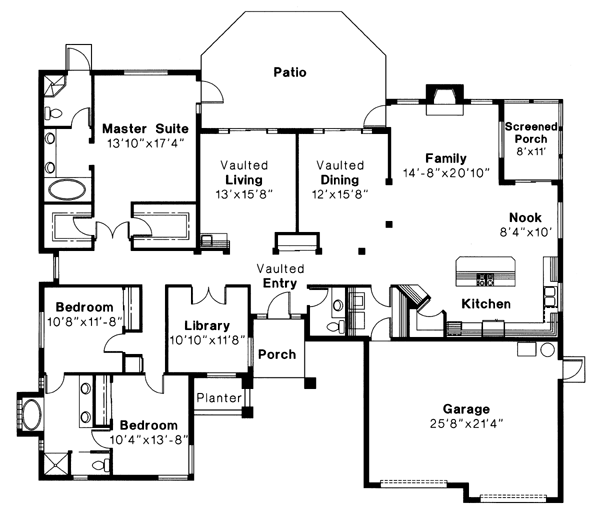 Southwest Level One of Plan 69336