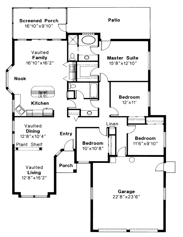 Florida Ranch Level One of Plan 69340