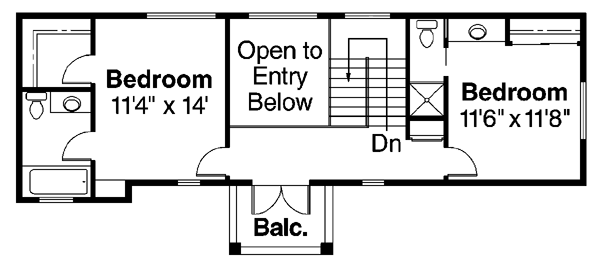 Contemporary Florida Mediterranean Southwest Level Two of Plan 69345