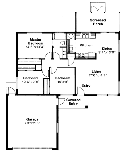 House Plan 69346 First Level Plan