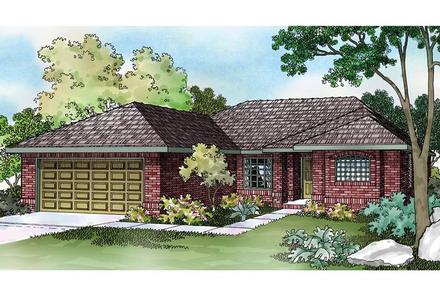 Ranch Elevation of Plan 69349