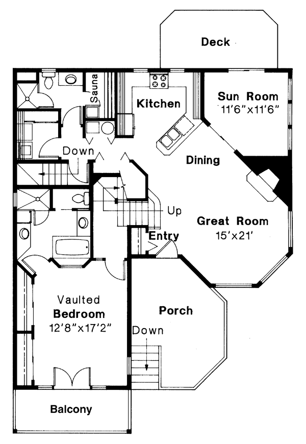 Craftsman Traditional Level One of Plan 69354