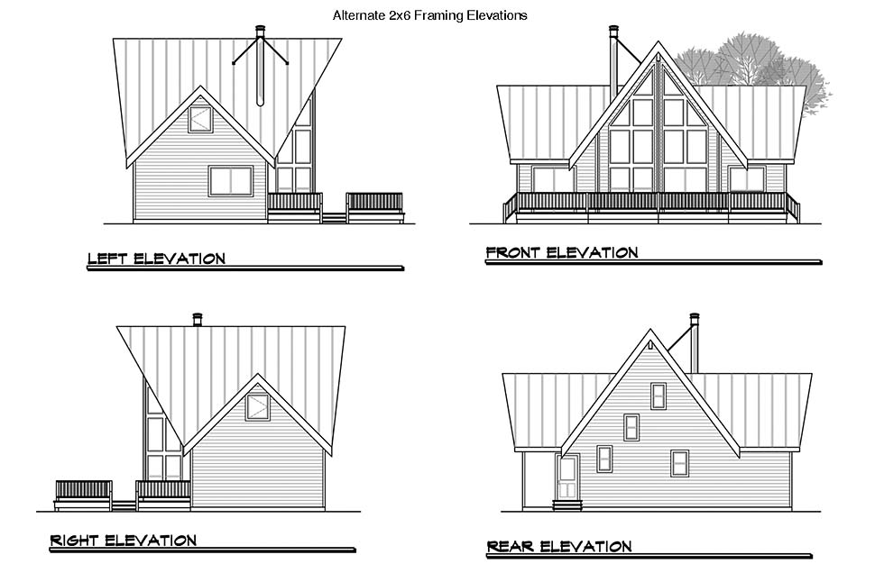 Contemporary, Log Plan with 1216 Sq. Ft., 2 Bedrooms, 2 Bathrooms Picture 4