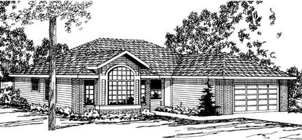 Ranch Elevation of Plan 69359