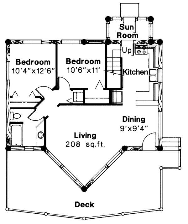 Contemporary Log Level One of Plan 69361