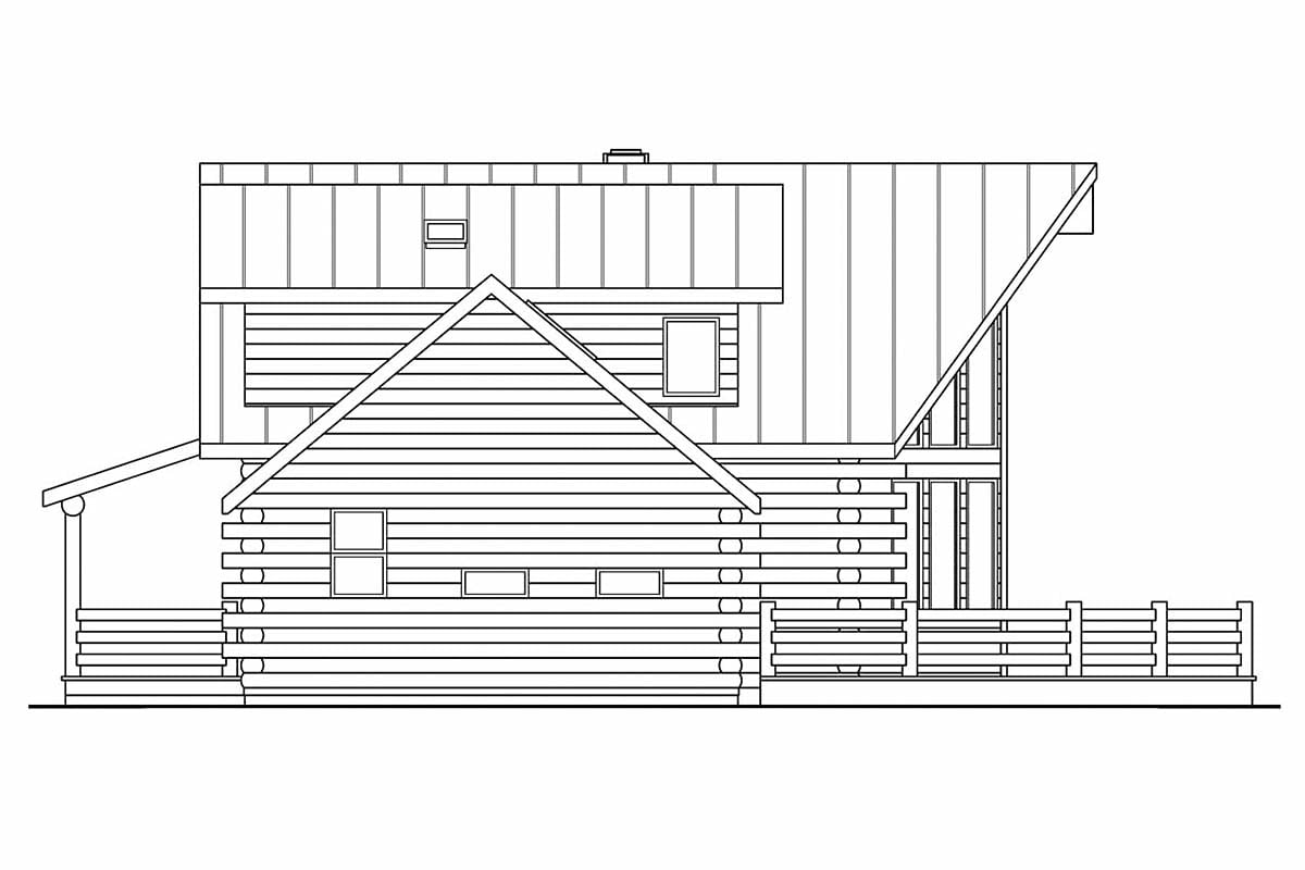Contemporary, Log Plan with 1987 Sq. Ft., 3 Bedrooms, 2.5 Bathrooms Picture 2