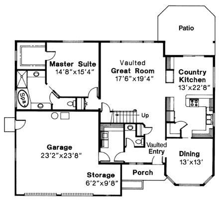 House Plan 69374 First Level Plan