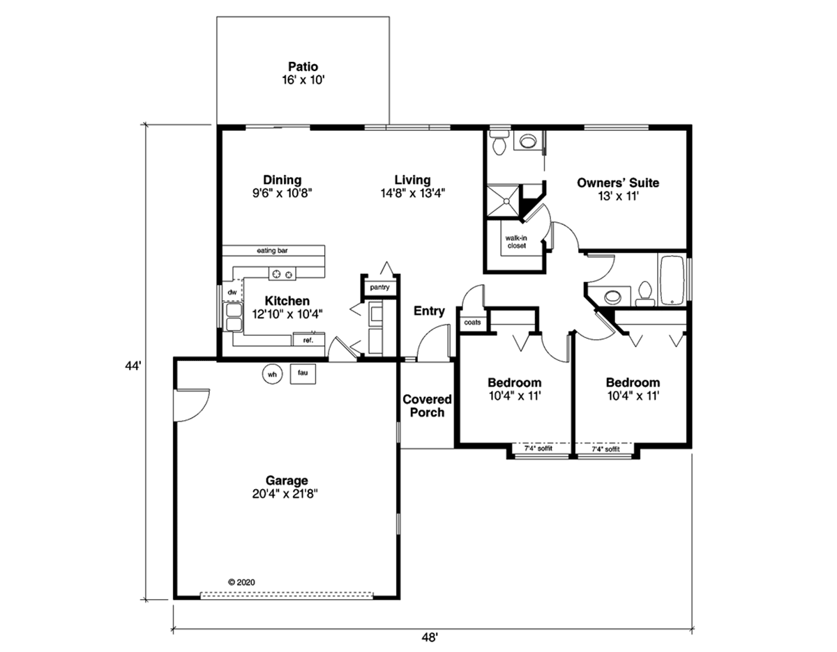 Ranch Level One of Plan 69385