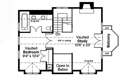 House Plan 69392 Second Level Plan