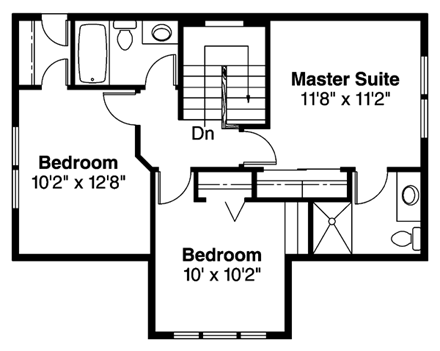 House Plan 69397 Second Level Plan