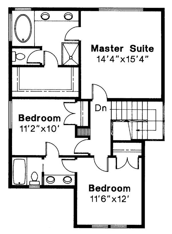 Contemporary Southwest Level Two of Plan 69398