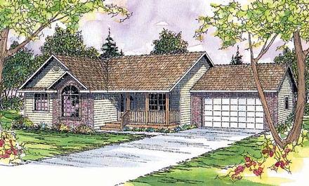 Ranch Elevation of Plan 69405