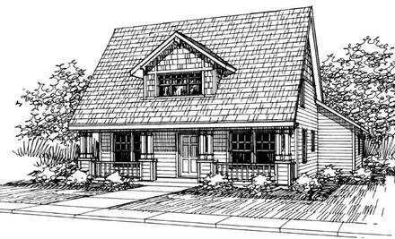Cape Cod Cottage Country Elevation of Plan 69408