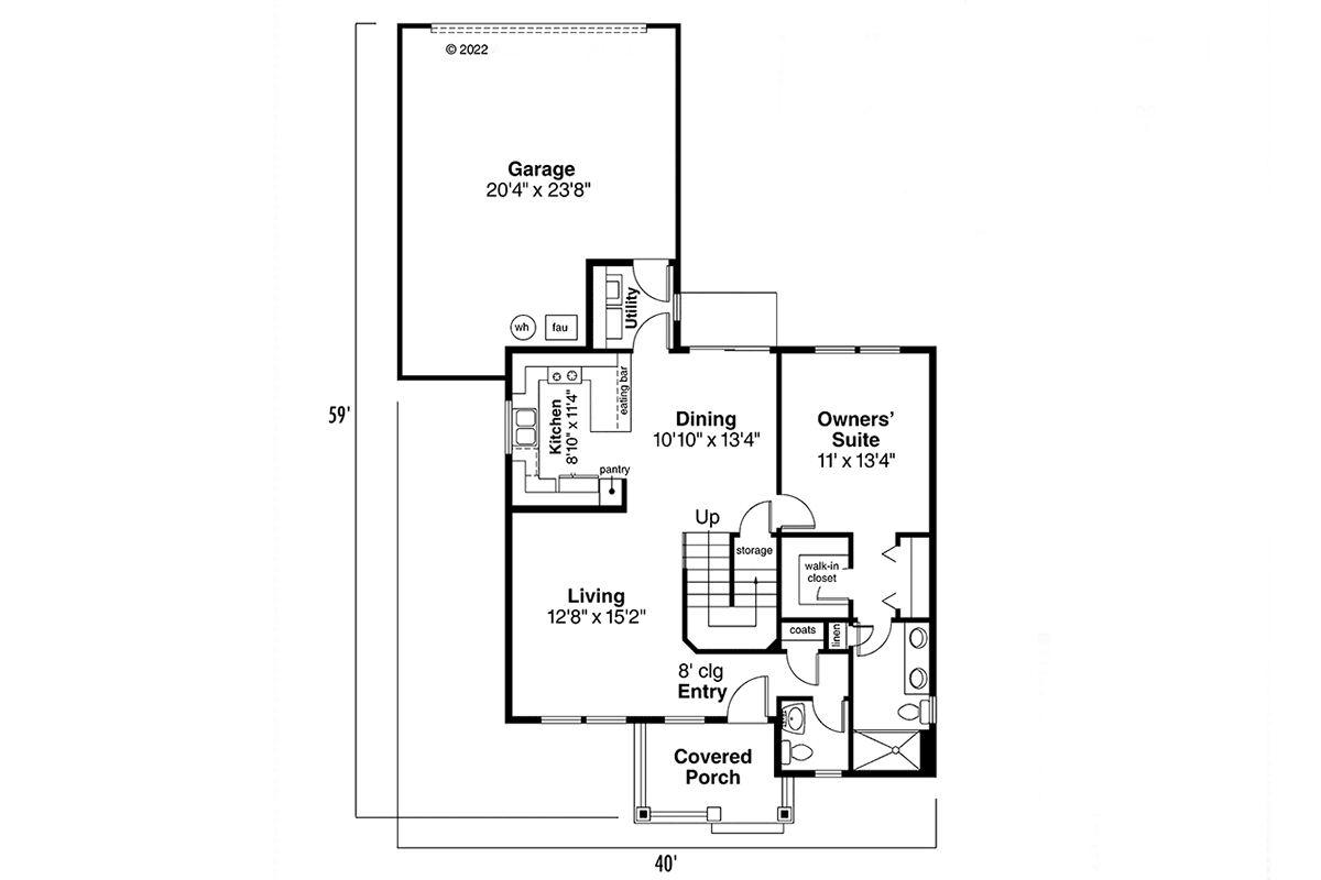 Bungalow Craftsman Level One of Plan 69409