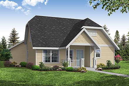 Bungalow Craftsman Elevation of Plan 69409