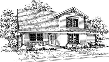 Country Elevation of Plan 69410