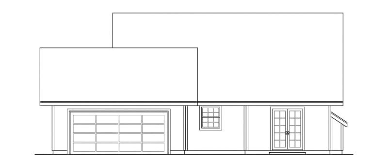 Country Rear Elevation of Plan 69410