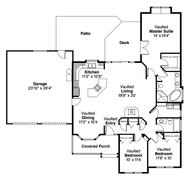 Ranch Level One of Plan 69415