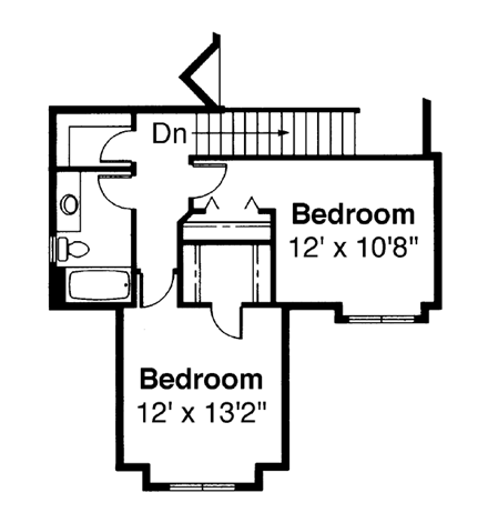 House Plan 69421 Second Level Plan