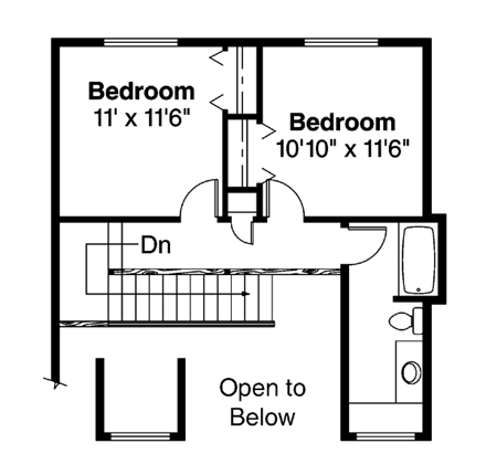 House Plan 69426 Second Level Plan