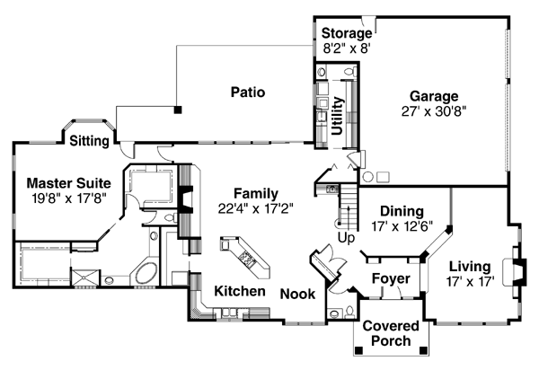Contemporary Traditional Level One of Plan 69430
