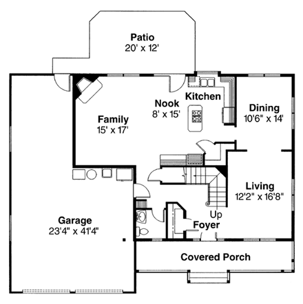 House Plan 69431 First Level Plan